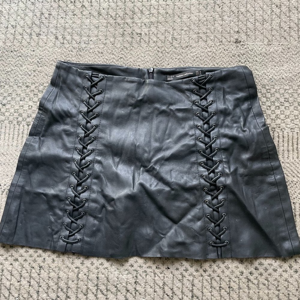 faux leather skirt